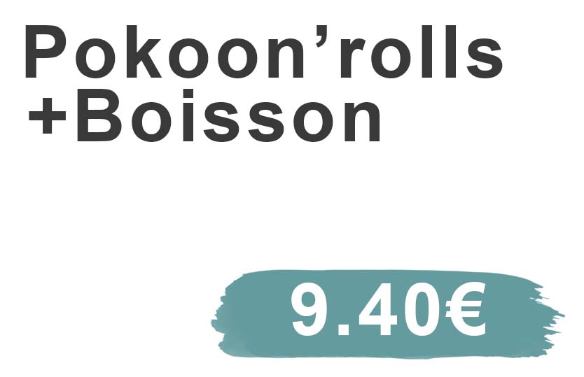 rolls + boisson 9.40 euros